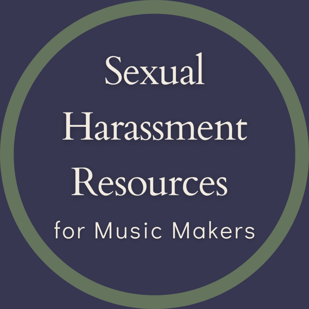Sexual Harassment Resources for Music Makers • Maestra photo photo pic